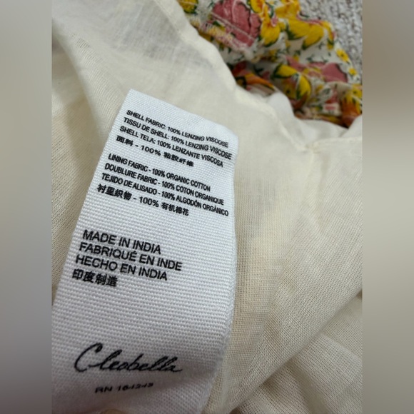 Cleobella Audrey Floral V-Neck Mini Dress size S - Picture 7 of 12